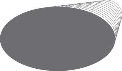 Oval frame with geometric circle blending shape for tag, logo, label, banner