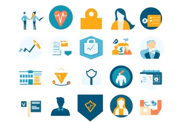 Fototapeta premium Business and finance icons set