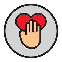 Volunteer Symbol Vector Filled Icon Design