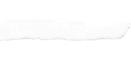 Textured White Watercolor Paper Strip with Deckled Edge on Black Background – High-Resolution Close-Up Highlighting Rough Fibers and Irregular Tears