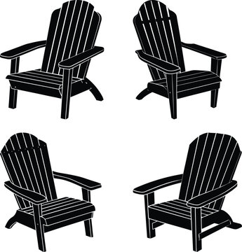 Adirondack Chair silhouette vector