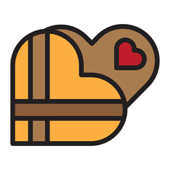 Chocolate Truffle Box Vector Filled Icon Design