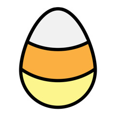 Candy Corn Vector Filled Icon Design