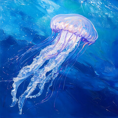 Ethereal Dance of the Jellyfish in Sunlit Ocean Realms