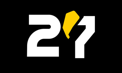 excavation number yellow logo simple modern unique