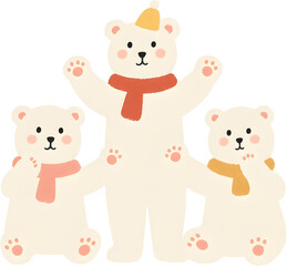 Obraz premium set of teddy bears