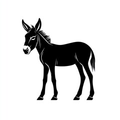 Fototapeta premium Donkey Silhouette Logo