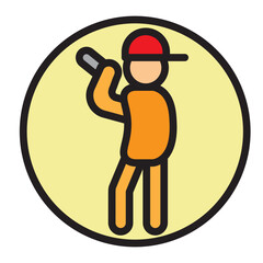 Rapper Pose   Vector Filled Icon Design