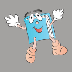 Book Vintage Icon and Mascot Vector