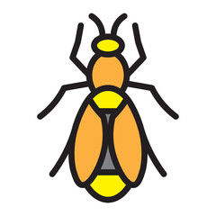 Drone Bee Vector Filled Icon Design