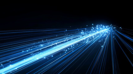 Blue Lines Light Beams Quantum Technology Background