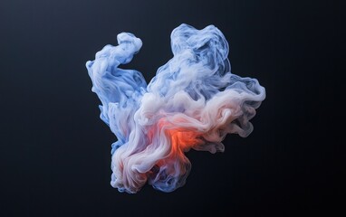 Fototapeta premium Abstract Swirling Clouds of Blue, White, and Orange