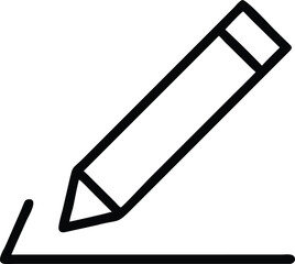 Simple Pencil Outline with Transparent Background for Design and Creative Work