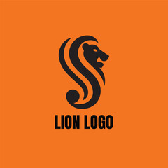 Fototapeta premium lion logo vector silhouette for commercial use 