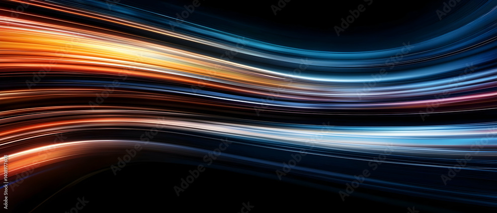Poster dynamic flowing lines