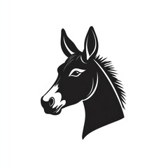 Fototapeta premium Donkey Head Silhouette