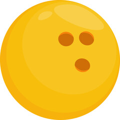 golden bowling ball icon illustration