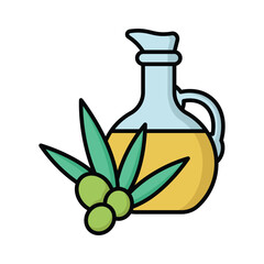 olive oil bottle icon vector design template simple and clean