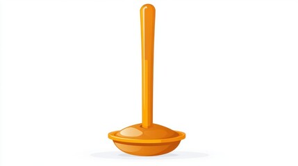 Sweet treat on a stick.  A vibrant orange lollipop