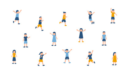 元気いっぱいな子供たちのイラスト
