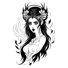 Enigmatic Enchantress with Regal Adornments