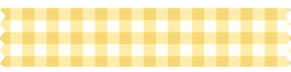 Pastel Gingham Check Masking Tape – Lemon