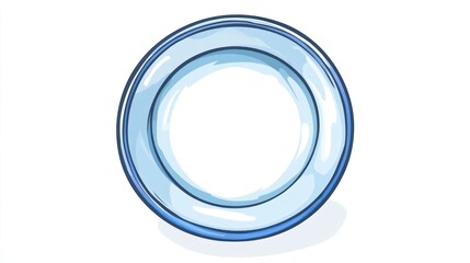 Empty light blue plate