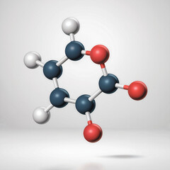 Obraz premium A highly detailed 3D rendering of amolecule showcasing its atomic structure with colored 