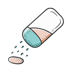 capsule with powder icon, capsule with powder vector illustration-simple illustration of capsule with powder, perfect for capsule with powder logos and icons
