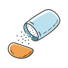 capsule with powder icon, capsule with powder vector illustration-simple illustration of capsule with powder, perfect for capsule with powder logos and icons