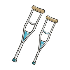 crutches icon, crutches vector illustration-simple illustration of crutches, perfect for crutches logos and icons
