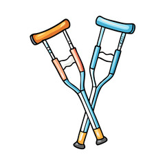 crutches icon, crutches vector illustration-simple illustration of crutches, perfect for crutches logos and icons