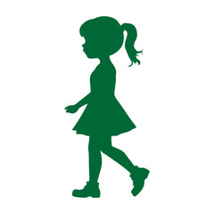 dark gren girl silhouette icon