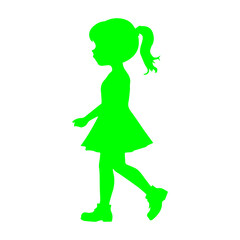 gteen girl silhouette icon
