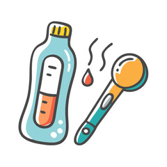fever medicine icon, fever medicine vector illustration-simple illustration of fever medicine, perfect for fever medicine logos and icons
