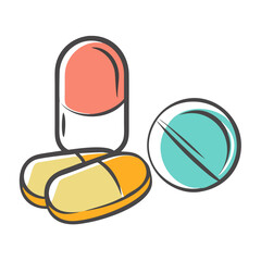 generic drug icon, generic drug vector illustration-simple illustration of generic drug, perfect for generic drug logos and icons