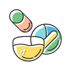 generic medicine icon, generic medicine vector illustration-simple illustration of generic medicine, perfect for generic medicine logos and icons