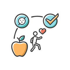 healthy habits icon, healthy habits vector illustration-simple illustration of healthy habits, perfect for healthy habits logos and icons