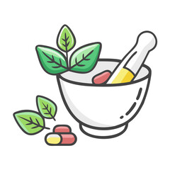herbal medicine icon, herbal medicine vector illustration-simple illustration of herbal medicine, perfect for herbal medicine logos and icons