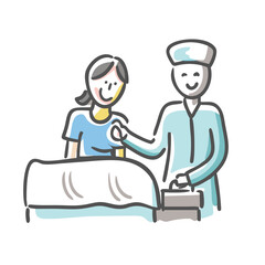 hospice nurse icon, hospice nurse vector illustration-simple illustration of hospice nurse, perfect for hospice nurse logos and icons