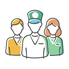 hospital staff icon, hospital staff vector illustration-simple illustration of hospital staff, perfect for hospital staff logos and icons