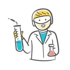 lab technician icon, lab technician vector illustration-simple illustration of lab technician, perfect for lab technician logos and icons
