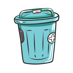 medical waste bin icon, medical waste bin vector illustration-simple illustration of medical waste bin, perfect for medical waste bin logos and icons