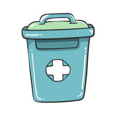 medical waste bin icon, medical waste bin vector illustration-simple illustration of medical waste bin, perfect for medical waste bin logos and icons