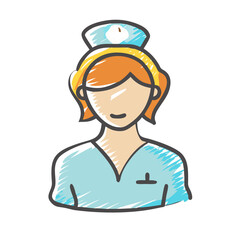 nurse icon, nurse vector illustration-simple illustration of nurse, perfect for nurse logos and icons
