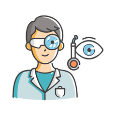 ophthalmologist icon, ophthalmologist vector illustration-simple illustration of ophthalmologist, perfect for ophthalmologist logos and icons