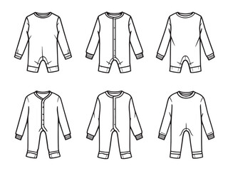Long johns line art illustration