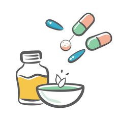 over the counter medicine icon, over the counter medicine vector illustration-simple illustration of over the counter medicine, perfect for over the counter medicine logos and icons