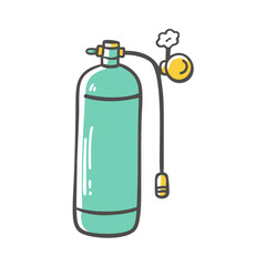 oxygen cylinder icon, oxygen cylinder vector illustration-simple illustration of oxygen cylinder, perfect for oxygen cylinder logos and icons