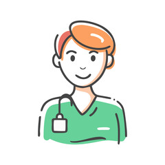 patient care assistant icon, patient care assistant vector illustration-simple illustration of patient care assistant, perfect for patient care assistant logos and icons